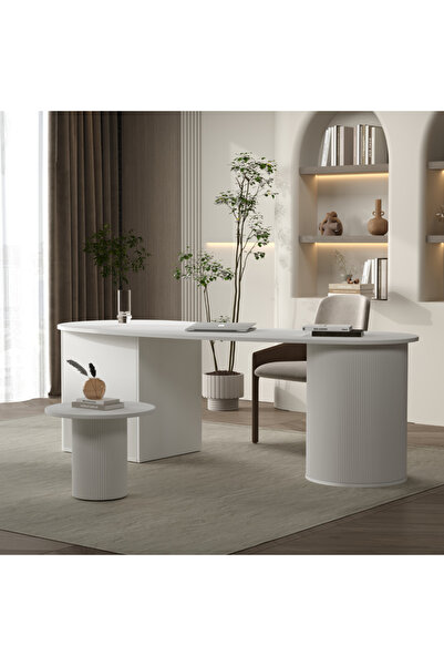 klubeconcept Klube Concept Özel Tasarım Organik Ofis Takımı – 180 cm Çalışma ...