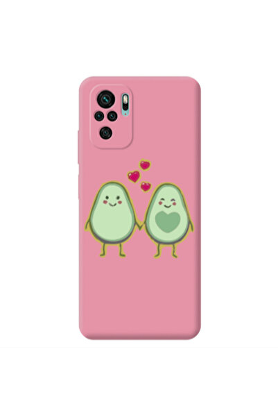 Other Xiaomi Redmi Note 10S Avocados Pink Colored Silicone TPU Θήκη