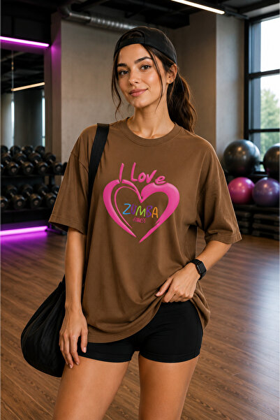 FECCY Premium Zumba Unisex Oversize Women's T-Shirt Men's T-Shirt Cotton Over...