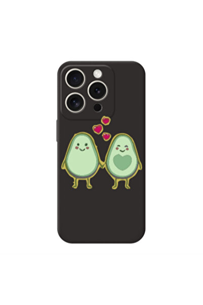 Other Apple Iphone 16 Pro Avocados Black Colored Silicone TPU Θήκη