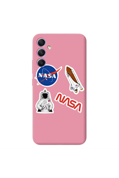 Other Samsung A34 Nasa Pink Colored Silicone TPU Θήκη