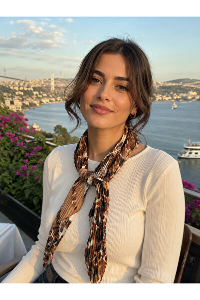 nehir eşarp Pleated Seasonal Scarf Bandana 55X55 cm