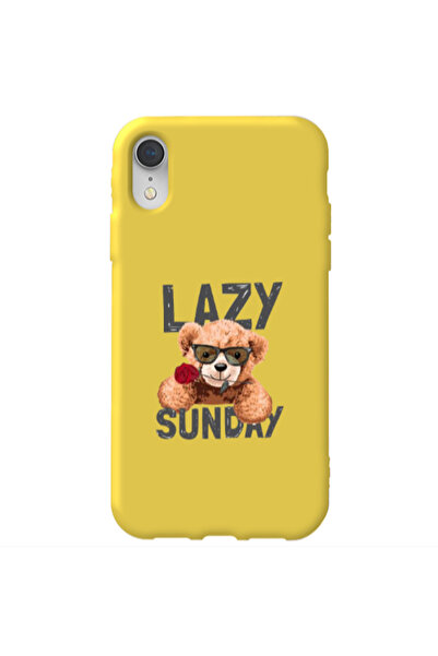 Other Apple iPhone Xr Lazy sunday Yellow Colored Silicone TPU Θήκη