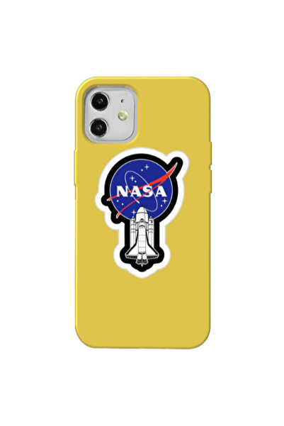 Other Apple iPhone 12 Nasa 2 Yellow Colored Silicone TPU Θήκη