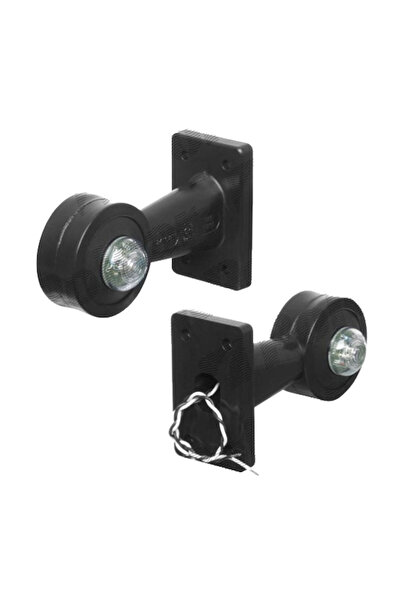 RapidAuto Lampa gabarit auto 12V/ 24V cu LED, cu brat de 100mm, Stanga, Rosu-...
