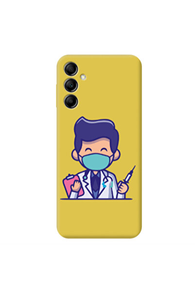 Other Samsung A14 5G Specialist Doctor Yellow Colored Silicone TPU Θήκη