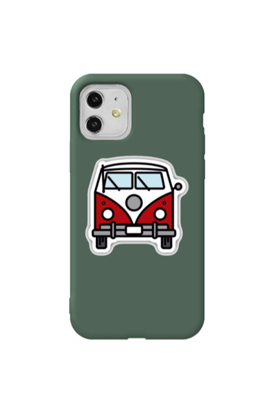 Other Apple iPhone 11 Minibus Dark Green Colored Silicone TPU Θήκη