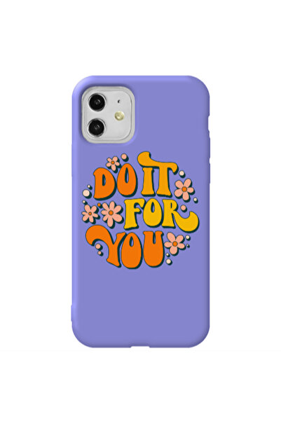 Other Apple iPhone 11 Do it For You Purple Colored Silicone TPU Θήκη