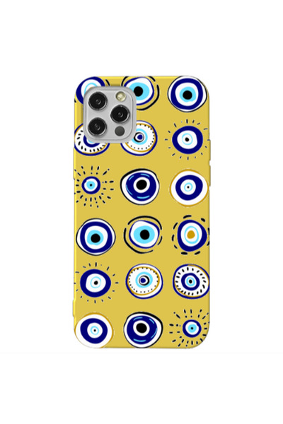 Other Apple iPhone 12 Pro Beads Yellow Colored Silicone TPU Θήκη