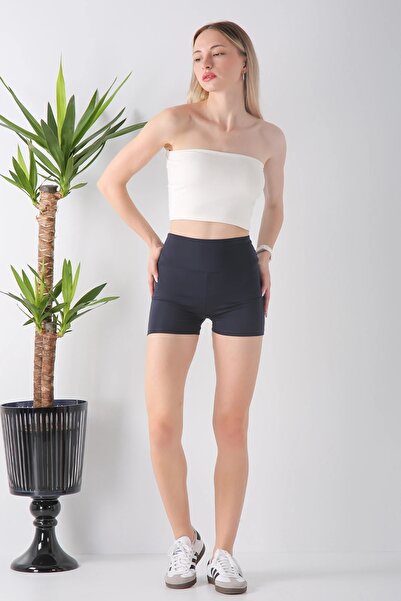 Veni Life Women's High Waist Gathering Sports Mini Shorts Leggings