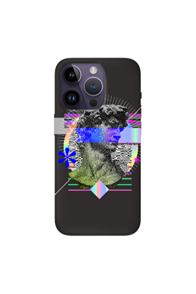 Other Apple iPhone 14 Pro Statue pixels Black Colored Silicone TPU Θήκη