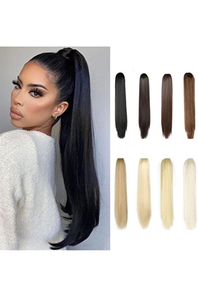 Estelle Synthetic Long Straight Claw Ponytail Wigs Clip In AH Tail Hair Ponytail