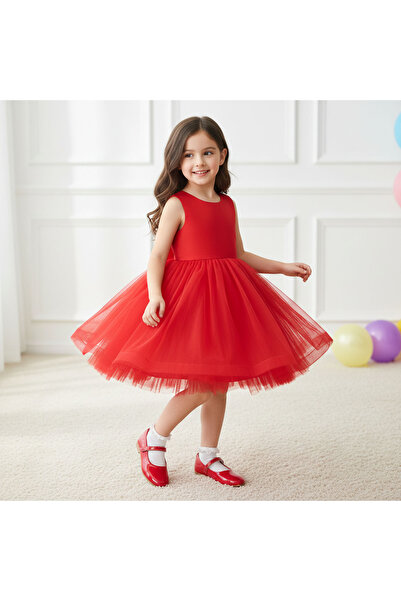 welissa Girl's Ballerina Shoes Red Patent Leather Evening Dress