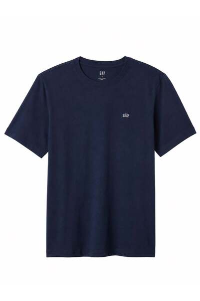 GAP Kids تي شيرت للأولاد من Gap بأكمام قصيرة وتفاصيل شعار باللون الأزرق الداكن