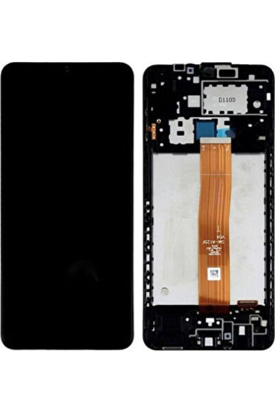 Samsung Οθόνη με μηχανισμό αφής και πλαίσιο για Galaxy A12 Nacho (Μαύρο) Κωδι...