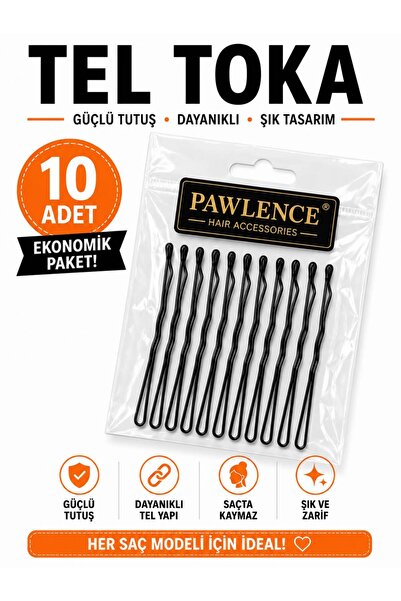 PAWLENCE siyah tel toka - 10 adet