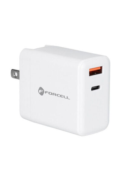 Forcell Φορτιστής χωρίς καλώδιο με θύρα USB-A και θύρα USB-C, 45W Power Deliv...