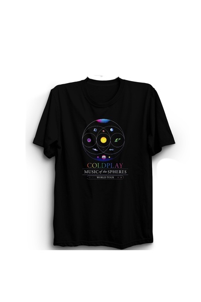 ZOKAWEAR تي شيرت Coldplay، جولة حول العالم، فرقة موسيقى الروك المعدنية