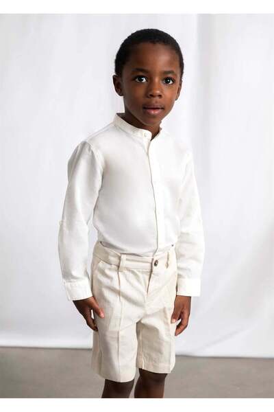 MAYORAL Boy's Striped Linen Blend Bermuda Shorts 2-10 Years Beige
