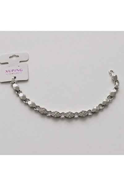 Zennemor Xuping Vip Quality Anti-Allergy Silver Bracelet with Hexagonal Desig...