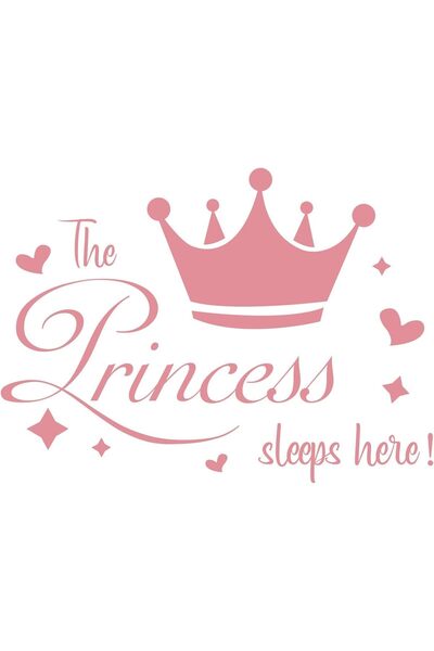 Arabest Wall Decals,Pink Little Star Crown Inspirational Quotes,Removable Pee...