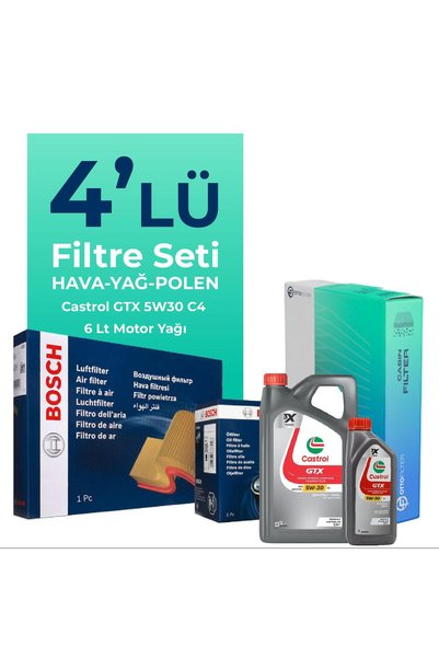 Bosch Renault Megane 1.5 Dizel BlueDCi Filtre Bakım Seti CAST ROL Motor Yağlı...