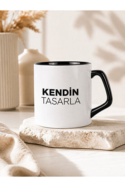 Personalized Black Mug with Interior and Handle 225 ml – Self-Designed Ceramic Mug