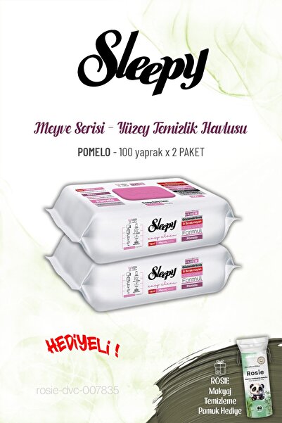 Sleepy 100 Sheets X 2 Packs of Pomelo Surface Cleaning Towels and Rosie