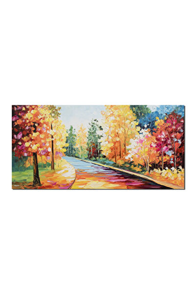 artnova Tablou peisaj pictat manual in cutit, O zi minunata, 120x60cm ulei pe...