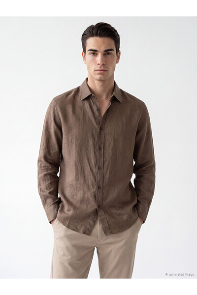 LC Waikiki I Standart Fit 100% Linen Men's Shirt from Freezen Store