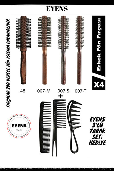 Empressco Professional 4-Piece Men's Comb Set + 3X Wax Combs, Perfect Groomin...