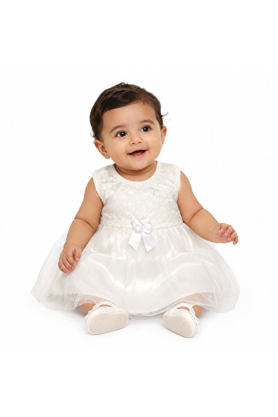Generic Children's Dress Sleeveless Lace Embroidered Tulle Skirt |   Satin Ti...