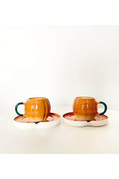 stilinbu Double Ceramic Pumpkin Cup