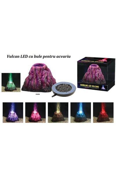 Classica Vulcan LED cu bule de aer pentru acvariu