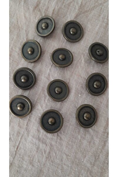 ILCARE Antique Sari Metal Button 17 mm 11 Pieces