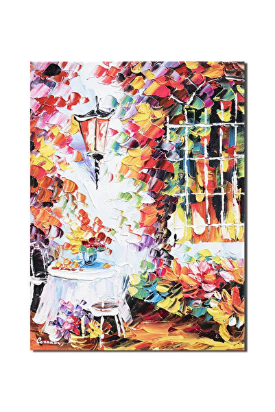 artnova Ръчно рисувана картина, В градината до нашата маса, 40x30см маслена н...