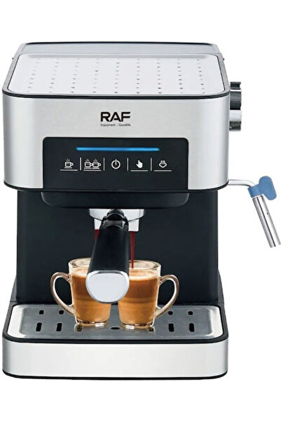 raf Αυτόματη Μηχανή Εσπρέσο 850W Πίεση 15bar Ασημί R.136