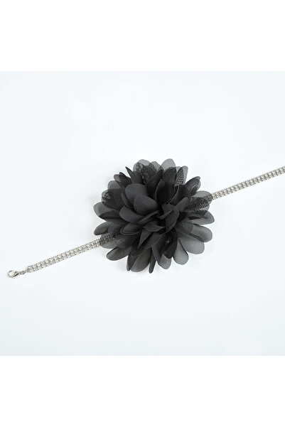 meli melo Colier cu floare neagra