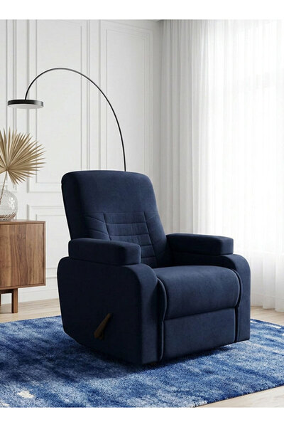 Medical Sleep Lazurde | Classic Relaxing Recliner Chair with Bed Mode - Navy ...