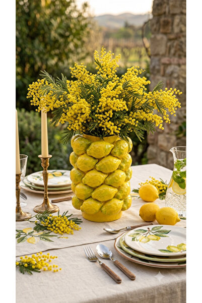 Genel Markalar Limoncello Dekoratif Vazo – El Yapımı Polyester Tasarım