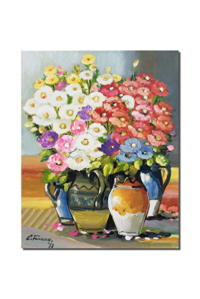artnova Ръчно рисувана картина на анемони, От дядоата градина, 50x40см маслен...