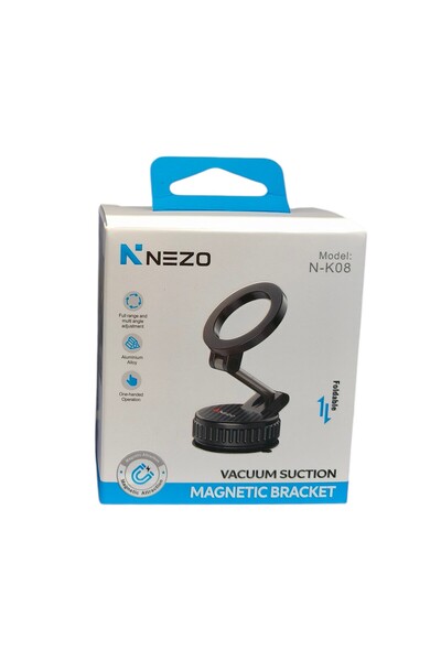 NEZO Vacuum Suction Magnetic Phone Bracket - Foldable Aluminum Alloy Car Moun...