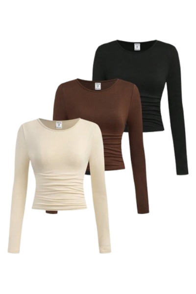 OEM Tricouri fete, coloare multicolor, marime 12 Y, set 3 buc