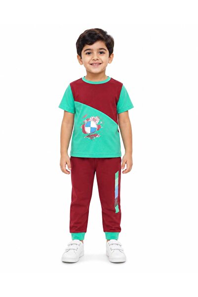 Generic Boys’ Casual Two-Piece T-Shirt and Jogger Trousers Set