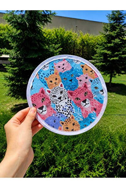 HARWELL Yuvarlak Katlanabilir Yelpaze/Çantalı Kore Yelpazesi-20cm