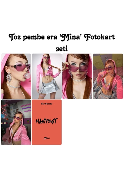 Sntay Manifestgirls fotokart seti Toz pembe era 'Mina' Fotokart seti