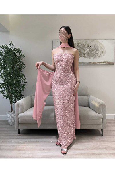 MNCENTER pink evening dress