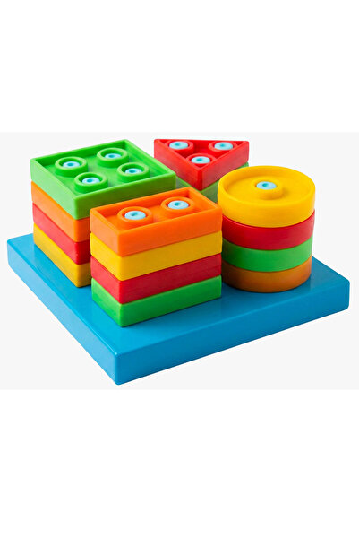oruçoyuncak Eğitici Geometri şekiller + Sevimli Hayvanlar Bultak + Bultak Puzzle + Tırtıl + 20 Top + 6 lı Kule