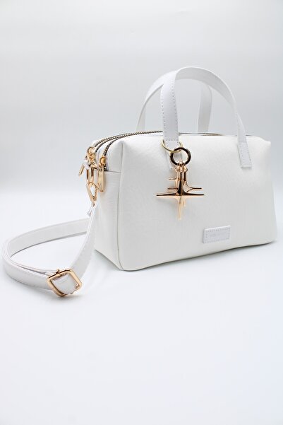 LASSO Women's Multi-Compartment Convenient Metal Accessory Zippered Crossbody...