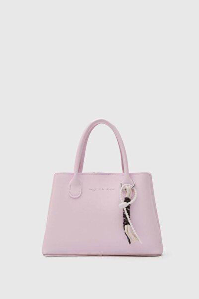 Belinabag Mini Tote Kadın El Ve Çapraz Omuz Çantası Pudra Pembe